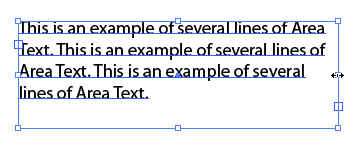 Scaling an Area Type will not scale the text inside.