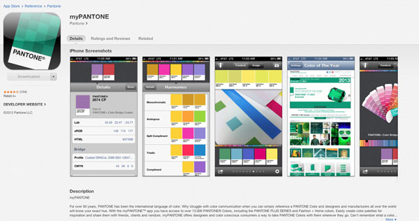 MyPantone app