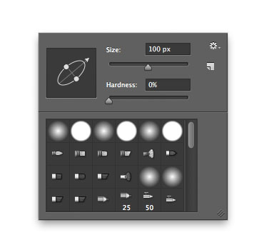 Photoshop CC angle control for brushes