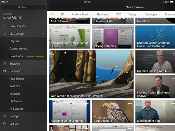 lynda mobile app