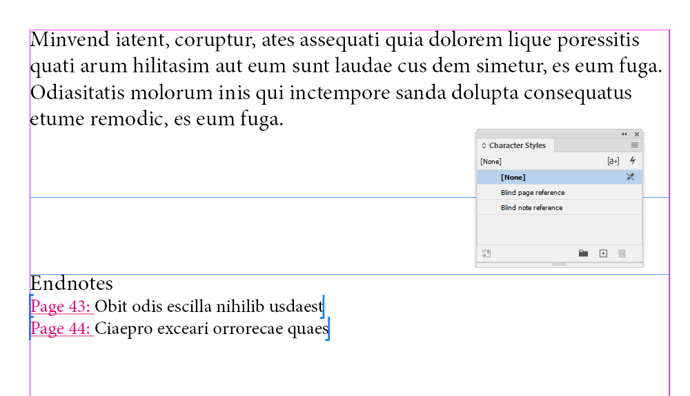 After running the blind endnotes script