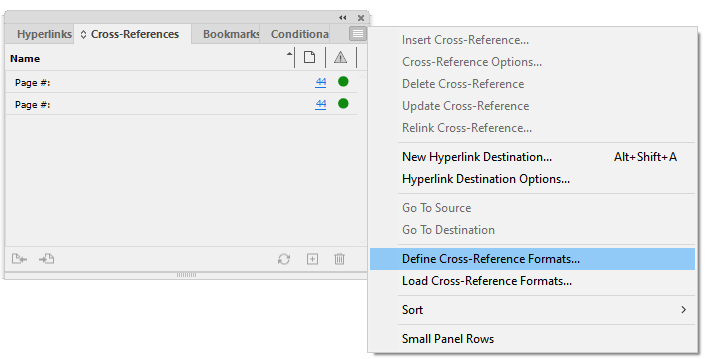 Blind endnotes crossref format