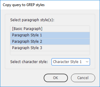 send grep style to paragraph style