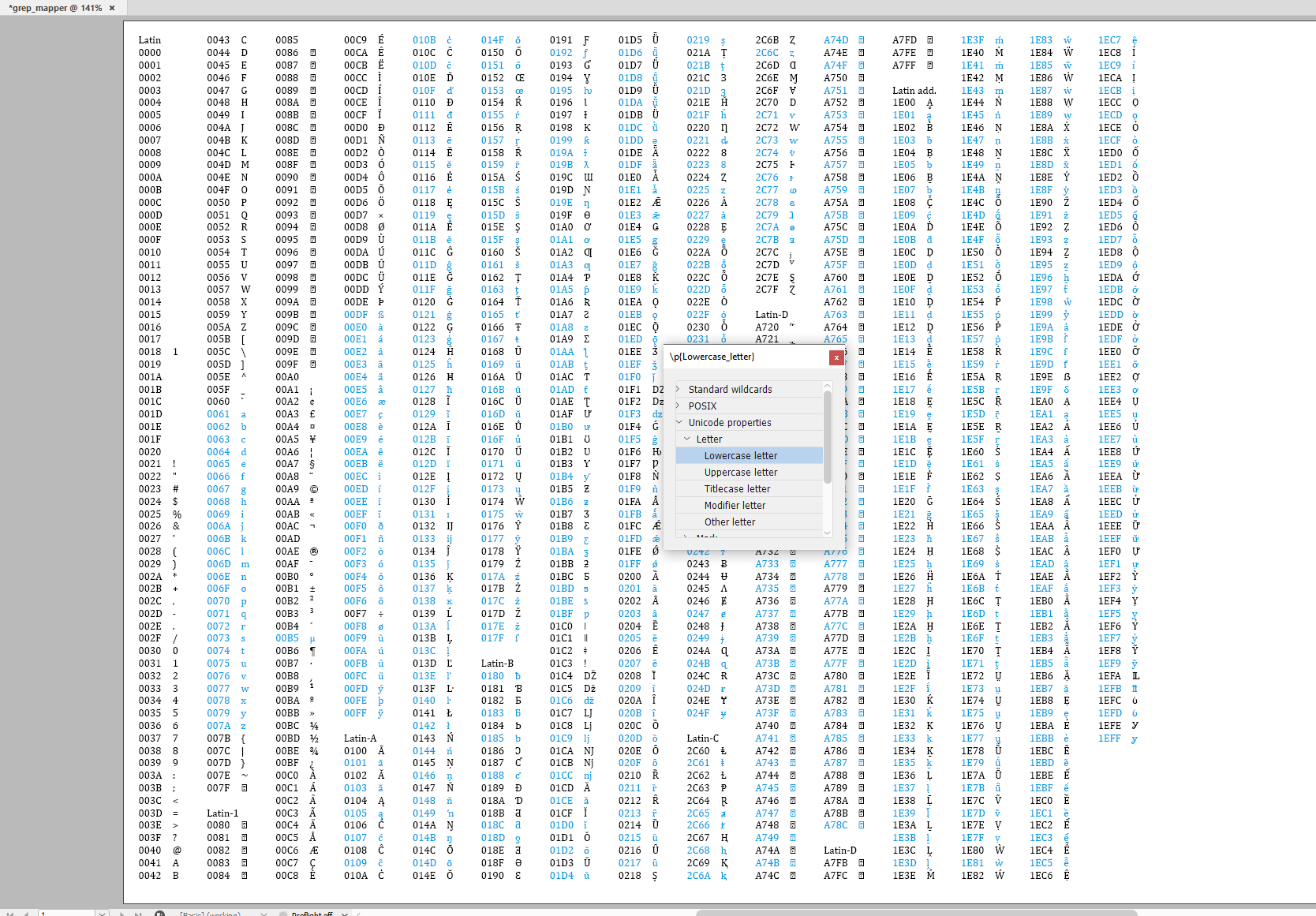 [image: grep mapper style panel]