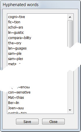 hyphenated words list