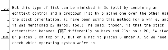 text anchor in story editor