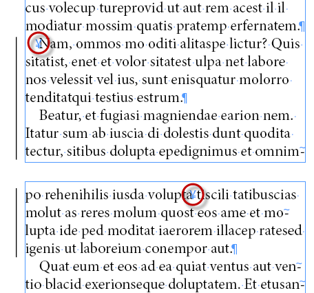Vertical paragraph rules