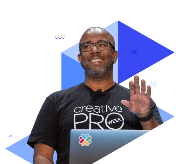 CreativePro event attendee looking happy