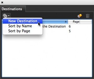 Acrobat Destination Panel