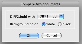 Compare two documents dialog box