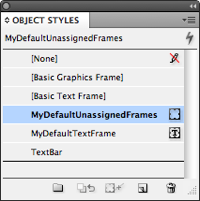 Deafult InDesign Object Style