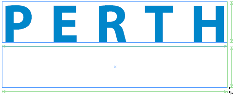 Smart Guides showing equal dimensions