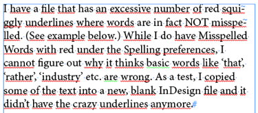 Why Red Squiggly Underlines When Words are Not Spelled Wrong