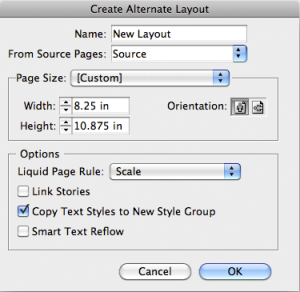 An Alternate Way to Create a Scaled Alternate Layout