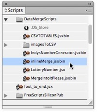 InDesign Scripts Panel