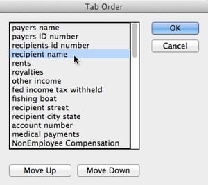 set tab order for forms