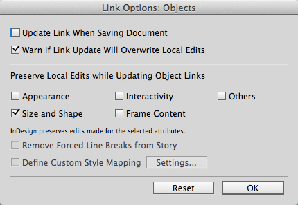 Link Options