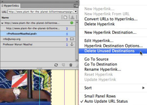 Hyperlinks Menu