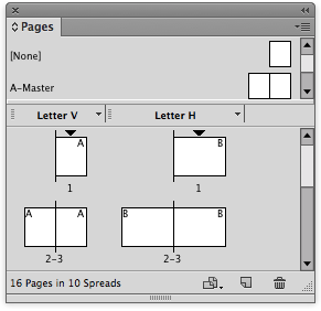 Pages panel alternate layout