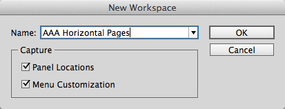 The New Workspace dialog box