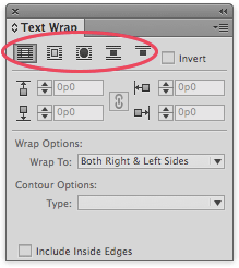 how to text wrap in indesign