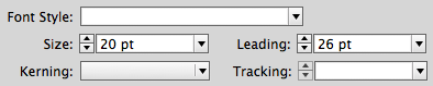 The settings for the character style where both the point size and leading are changed. If leading was a paragraph attribute, this would not be possible to set.