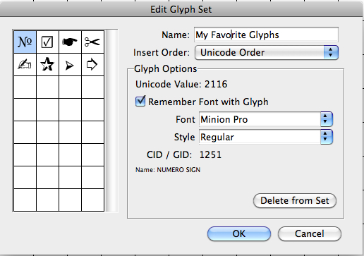 create a glyph