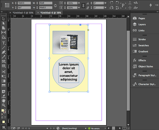 in indesign