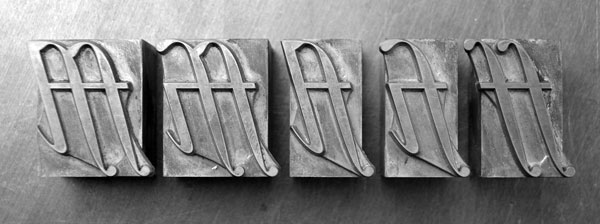 Ligatures existed in metal type, as seen in these examples of Garamond. Photos by Ray Nichols of LeadGraffiti.