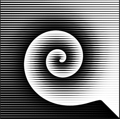 spiral image with grays represented as black lines of varying thicknesses