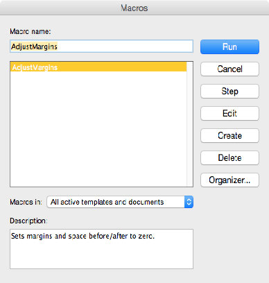 os x word macros