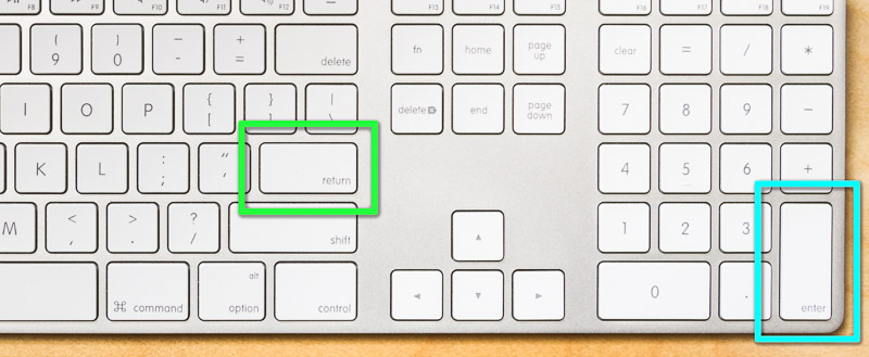 enter button in macbook