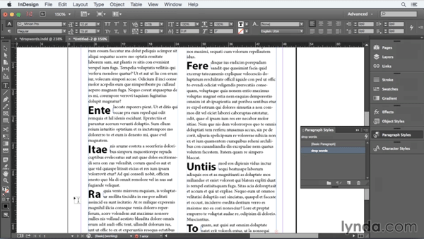 Free lynda.com Video: Creating Drop Words | CreativePro Network