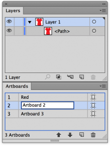 Naming in Artboards panel