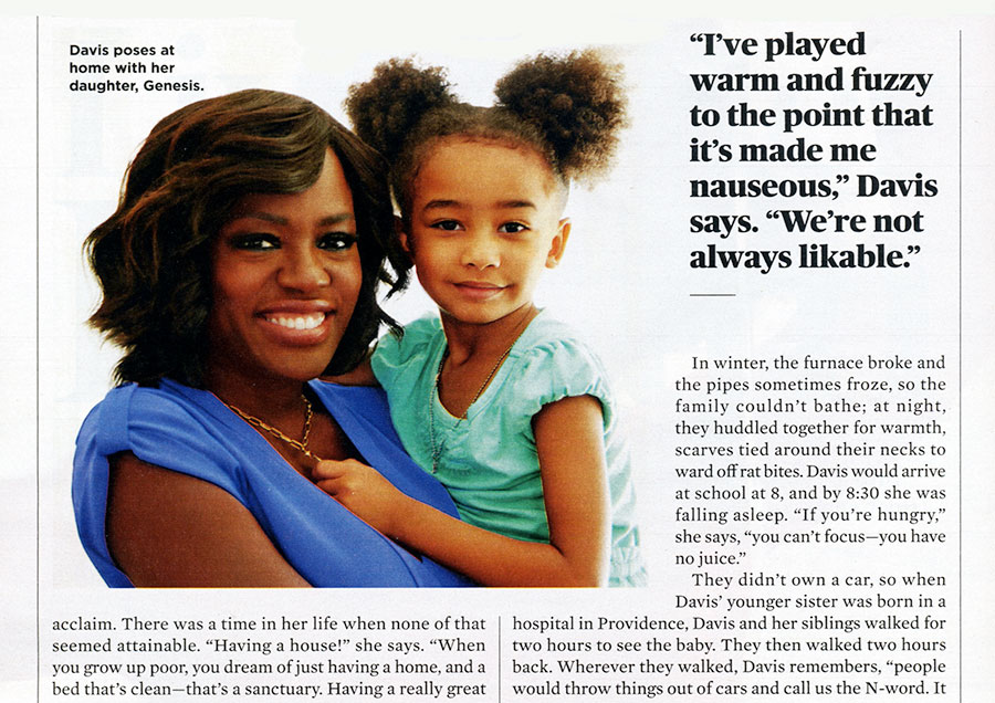 a nice interplay between a photograph and the subject's quotation. A AARP magazine.