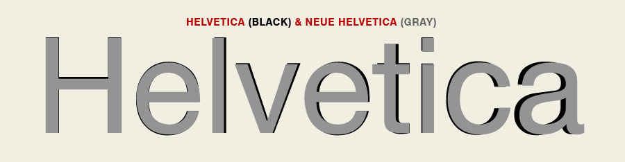 The differences between Helvetica and Neue Helvetica are intended to improve appearance and performance without changing the overall design.