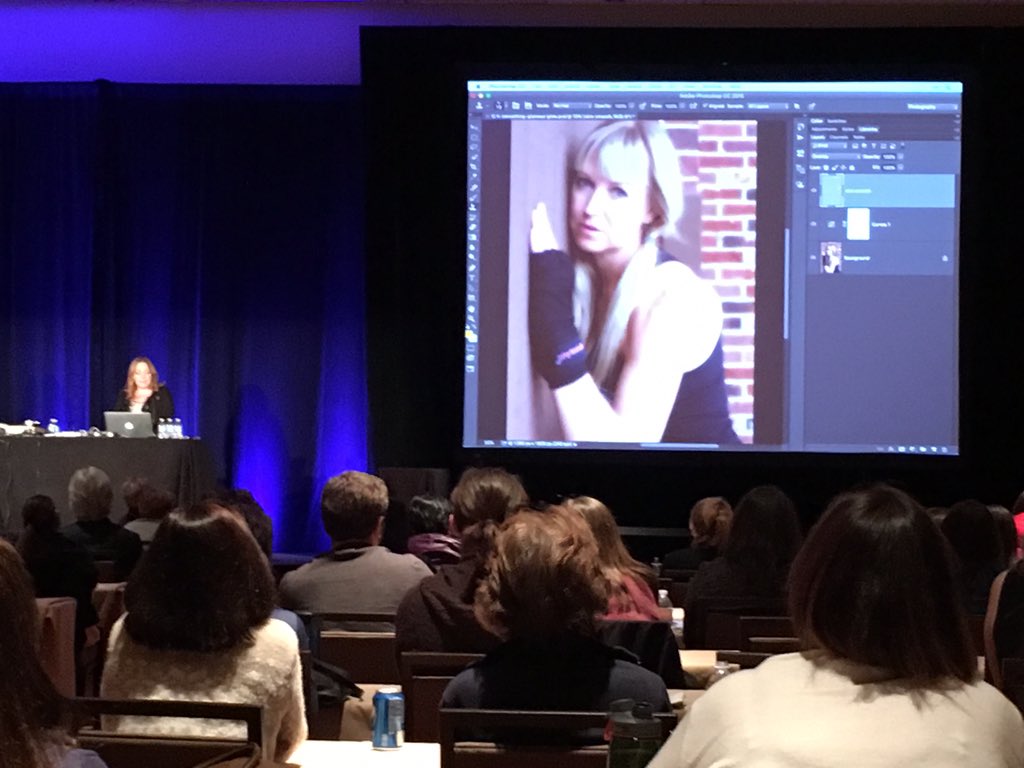 Lesa Snider speaking at the Photoshop Conference 2015