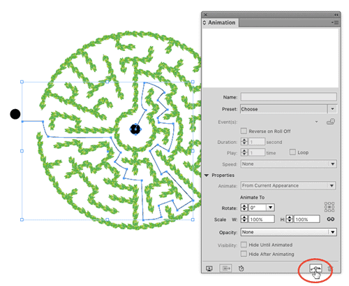 converting paths to custom motion paths in InDesign