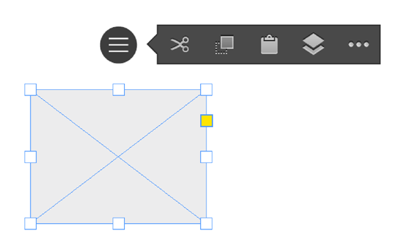 InDesign Touch Workspace context menu