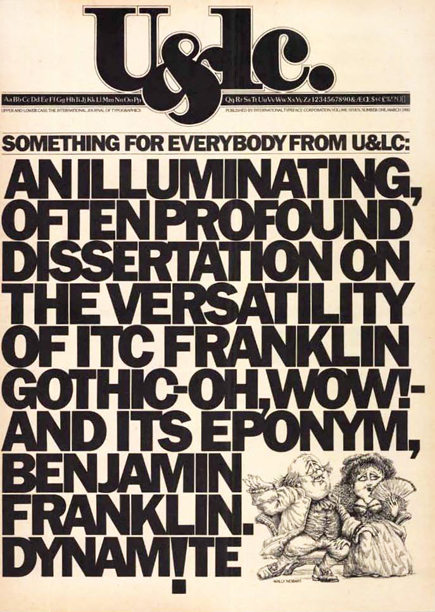 Cover of U&lc with hung punctuation