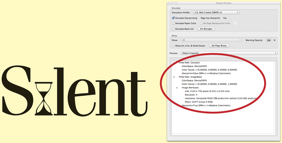 D: The output PDF in Acrobat; no downsampling has occurred. (Continued on next page)