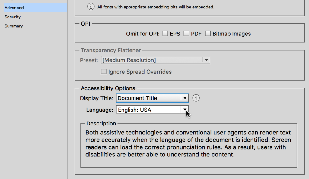 Accessibility Features