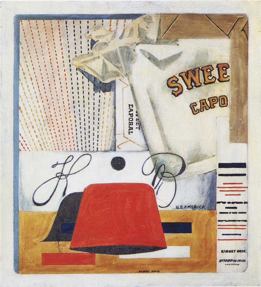 Sweet Caporal, 1922, watercolor and oil on canvas, approx. 20 x 18 in. Sweet Caporal, or “Sweet Caps” as it was known, was a brand of cigarettes sold by the American Tobacco Company from the end of the nineteenth century.