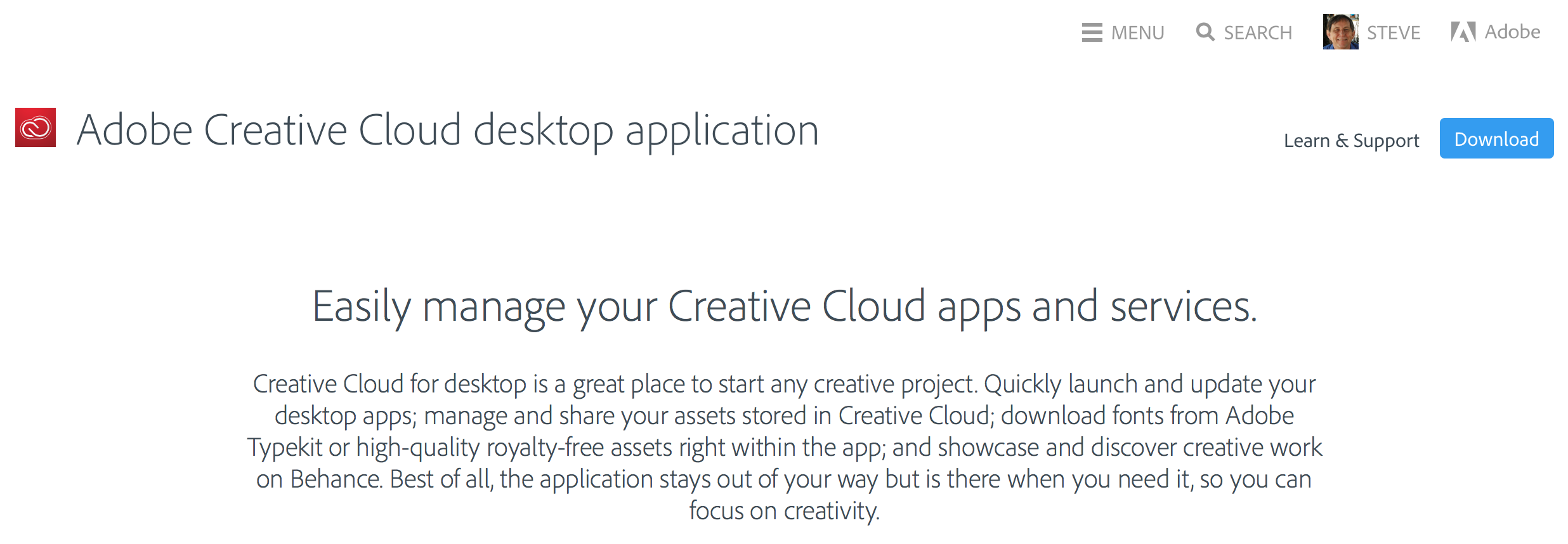 creative cloud desktop app not opening