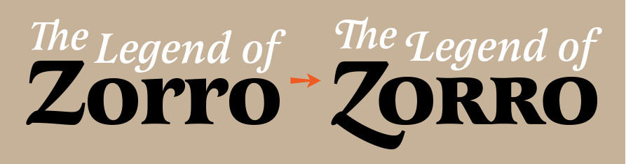 The use of the swashes as well as true-drawn small caps which are available in Latienne Pro transform a simple title into a much more exciting one.