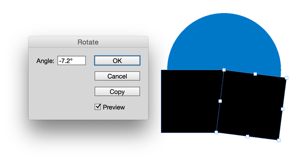 Figure 1: Rotate the square to reveal the appropriate amount of the circle.