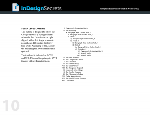 indesign template essentials Chicago Manual of Style outline