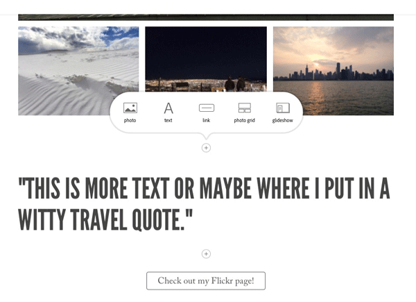 InFocus Adobe Spark Page