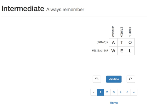 InFocus RegEx Crossword Game