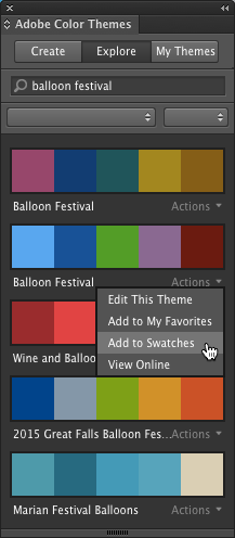 adobe capture colors search